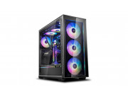 DEEPCOOL -MATREXX 70 ADD-RGB 3F- ATX Case, with Side-Window, Tempered Glass Side & Front panel, without PSU, Tool-less, Pre-installed: Front 3x A-RGB 120mm fans, Rear 1x120mm, 1x A-RGB LED Strip, Radiator holder, Glass PSU Shroud, 4x 2.5-Bays / 2x 3.5- Ba